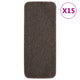 Vidaxl-Treppenmatten 15 St. Anti-Rutsch rechteckig 60x25 cm Braun