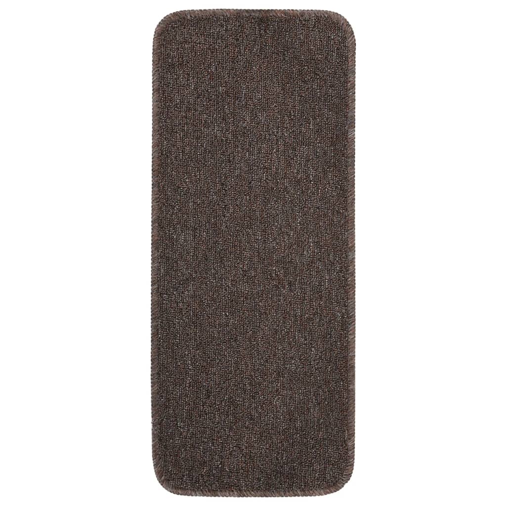 Vidaxl-Treppenmatten 15 St. Anti-Rutsch rechteckig 60x25 cm Braun