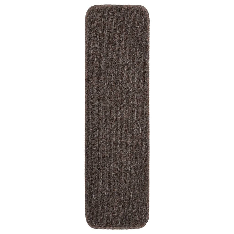 VIDAXL-Treppenmatten 15 St. Anti-Rutsch rechteckig 75 x 20 cm Braun