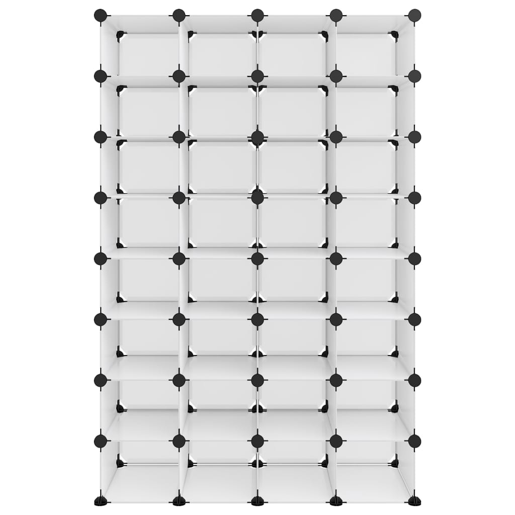 VIDAXL -Schuhregal 93x36.5x140 cm Polypropen transparent