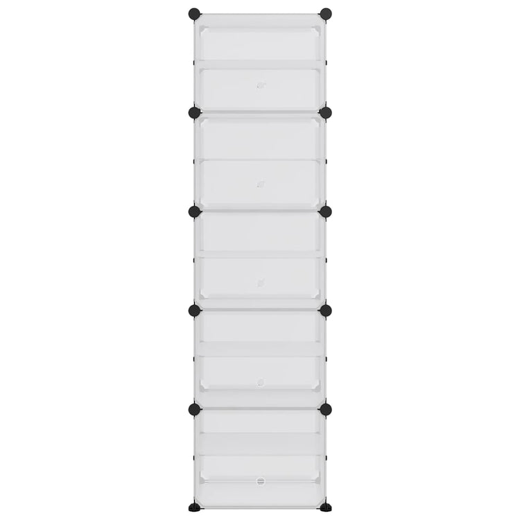 VIDAXL -Schuhregal 44x31.5x153.5 cm Polypropen transparent