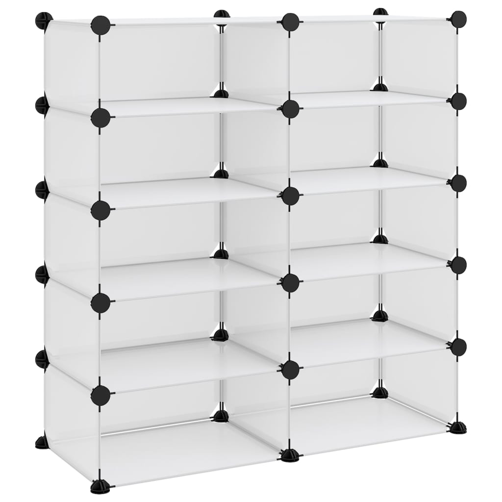 VIDAXL -Schuhregal 84x32x88.5 cm Polypropen transparent