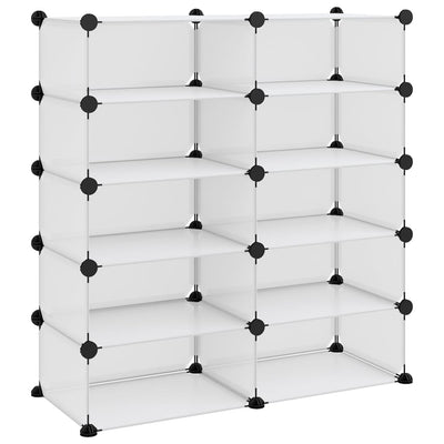 VIDAXL -Schuhregal 84x32x88.5 cm Polypropen transparent