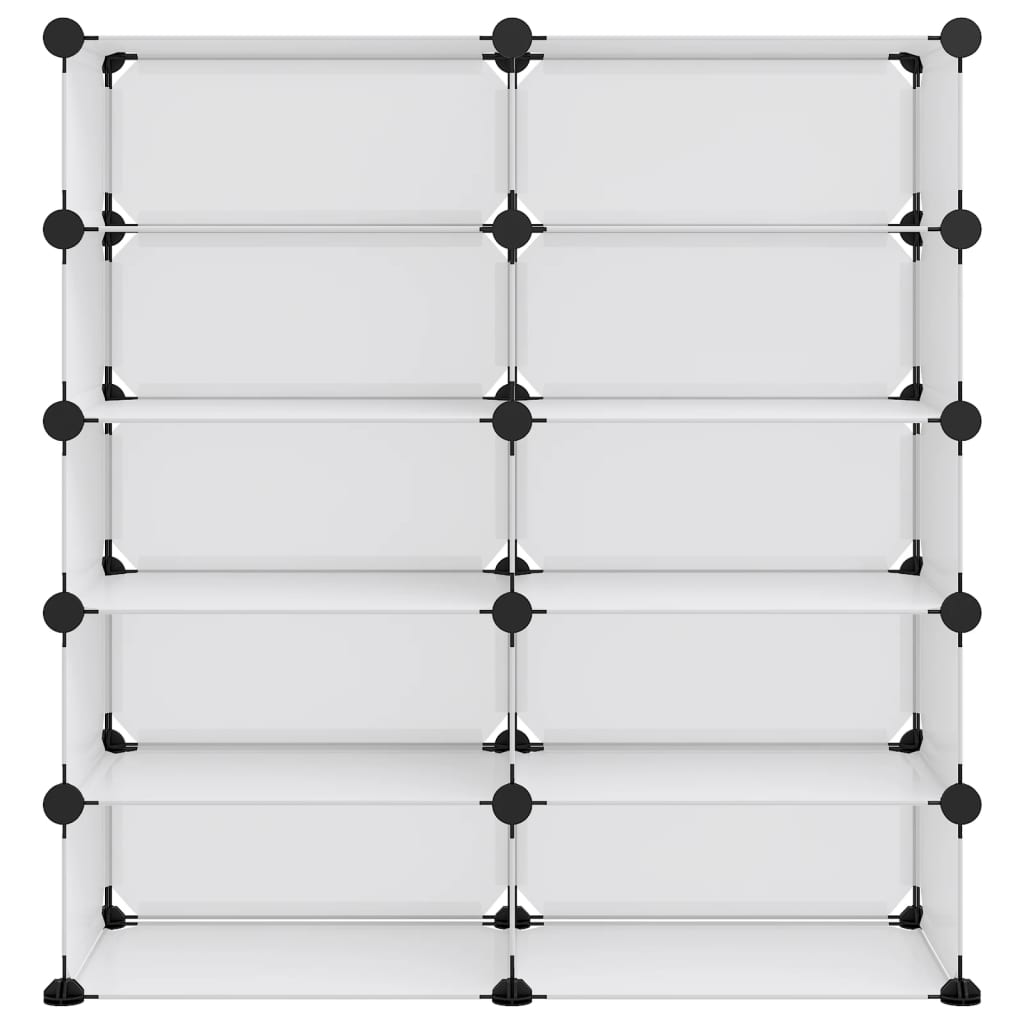 VIDAXL -Schuhregal 84x32x88.5 cm Polypropen transparent