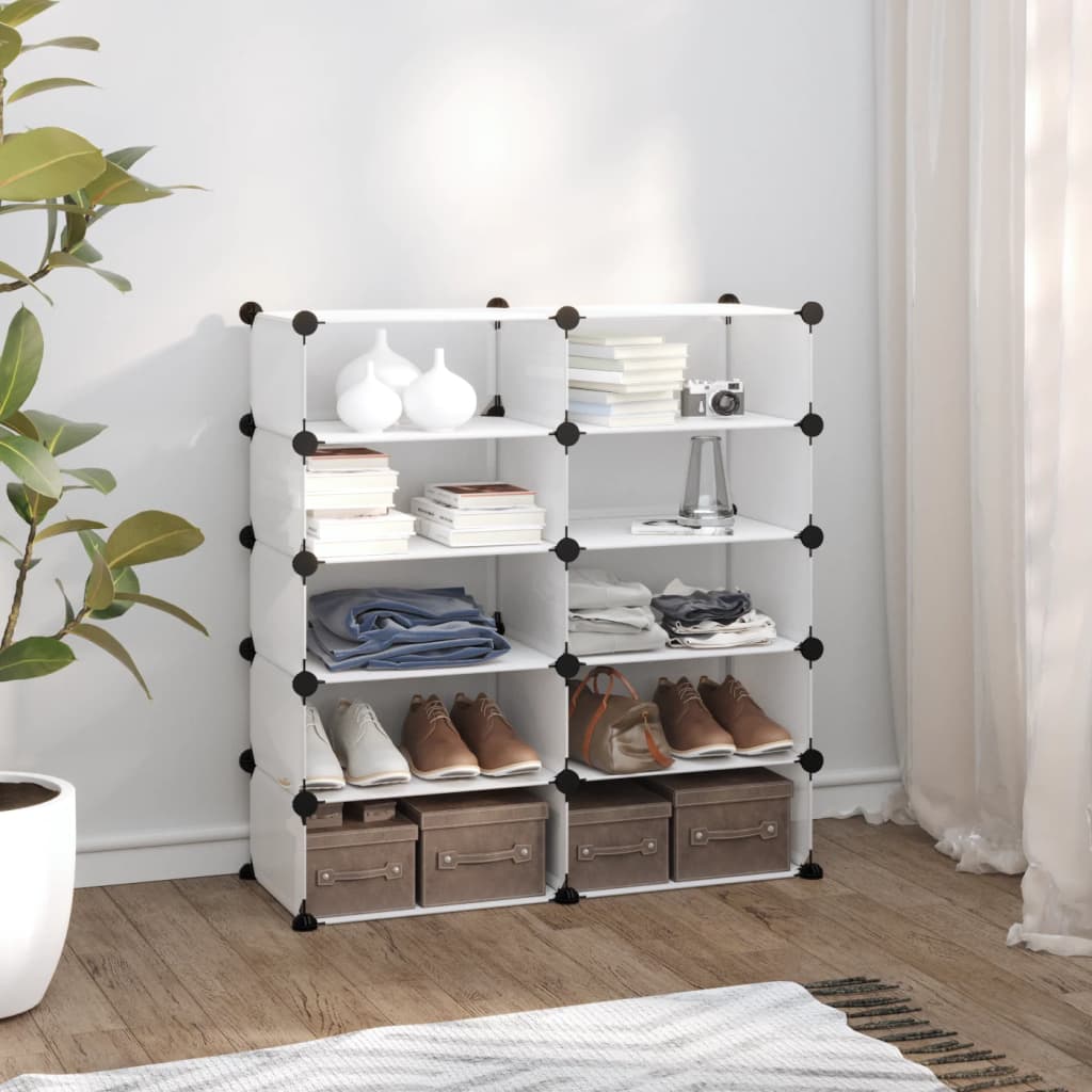 VIDAXL -Schuhregal 84x32x88.5 cm Polypropen transparent