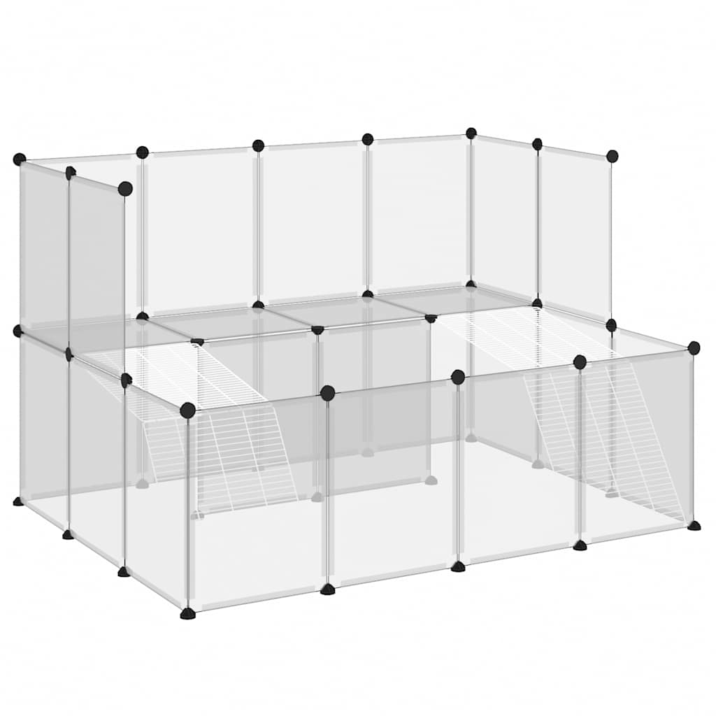 Vidaxl Animal Loft Small 143x107x93 cm Polypropen und Stahl transparent