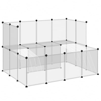 Vidaxl Animal Loft Small 143x107x93 cm Polypropen und Stahl transparent