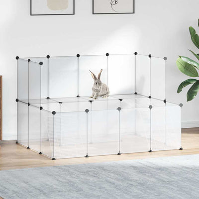 Vidaxl Animal Loft Small 143x107x93 cm Polypropen und Stahl transparent
