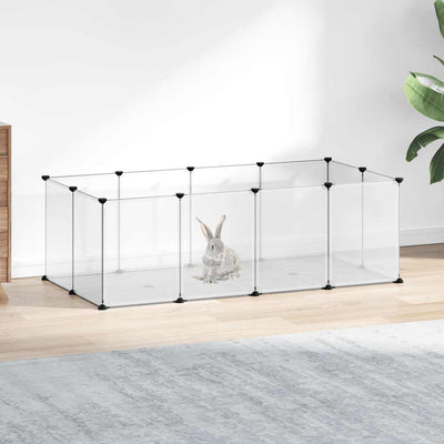 Vidaxl Animal Loft klein 144x74x46.5 cm Polypropen und Stahl transparent