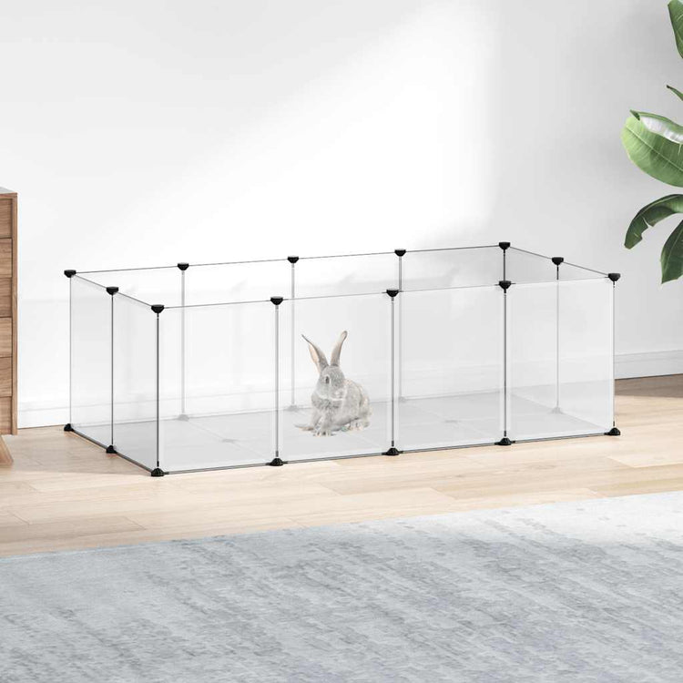 Vidaxl Animal Loft klein 144x74x46.5 cm Polypropen und Stahl transparent