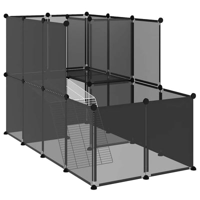 Vidaxl Animal Loft klein 142x74x93 cm Polypropen und Stahlschwarz
