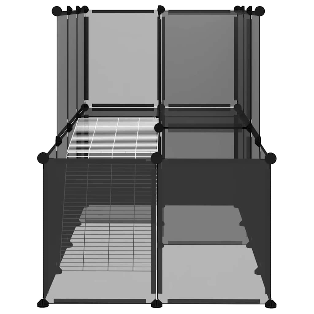 Vidaxl Animal Loft klein 142x74x93 cm Polypropen und Stahlschwarz