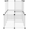 Vidaxl Animal Loft Small 142x74x93 cm Polypropen und Stahl transparent