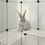 Vidaxl Animal Loft Small 142x74x93 cm Polypropen und Stahl transparent - afbeelding 3