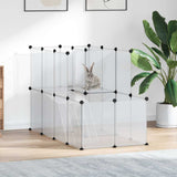 Vidaxl Animal Loft Small 142x74x93 cm Polypropen und Stahl transparent - afbeelding 1