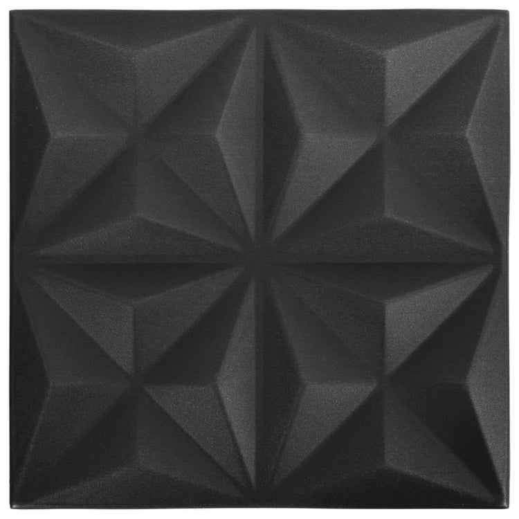 VIDAXL 48 ST WALL PORTEULE 3D Origami 12 m² 50 x 50 cm Schwarz