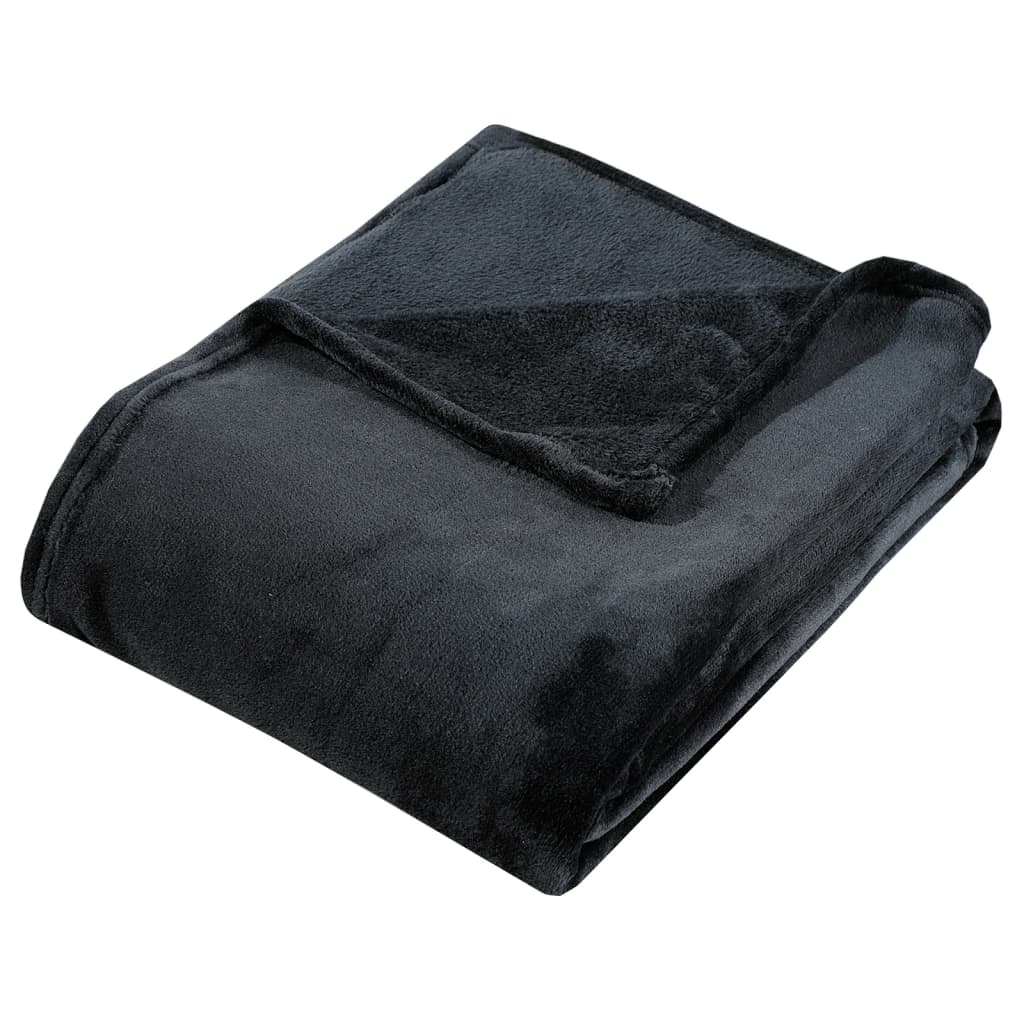 Vidaxl -Decke 130x170 cm Polyesterschwarz