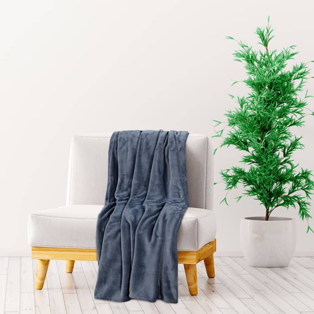 Vidaxl Decke 150x200 cm Polyester Ultimate Grau