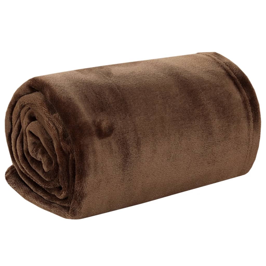 Vidaxl Deken 200x240 cm Polyester Kakaobraun