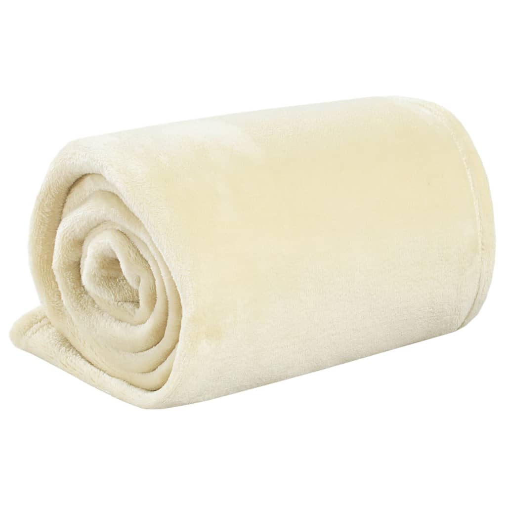 VIDAXL -Decke 130x170 cm Polyestercreme -Colored