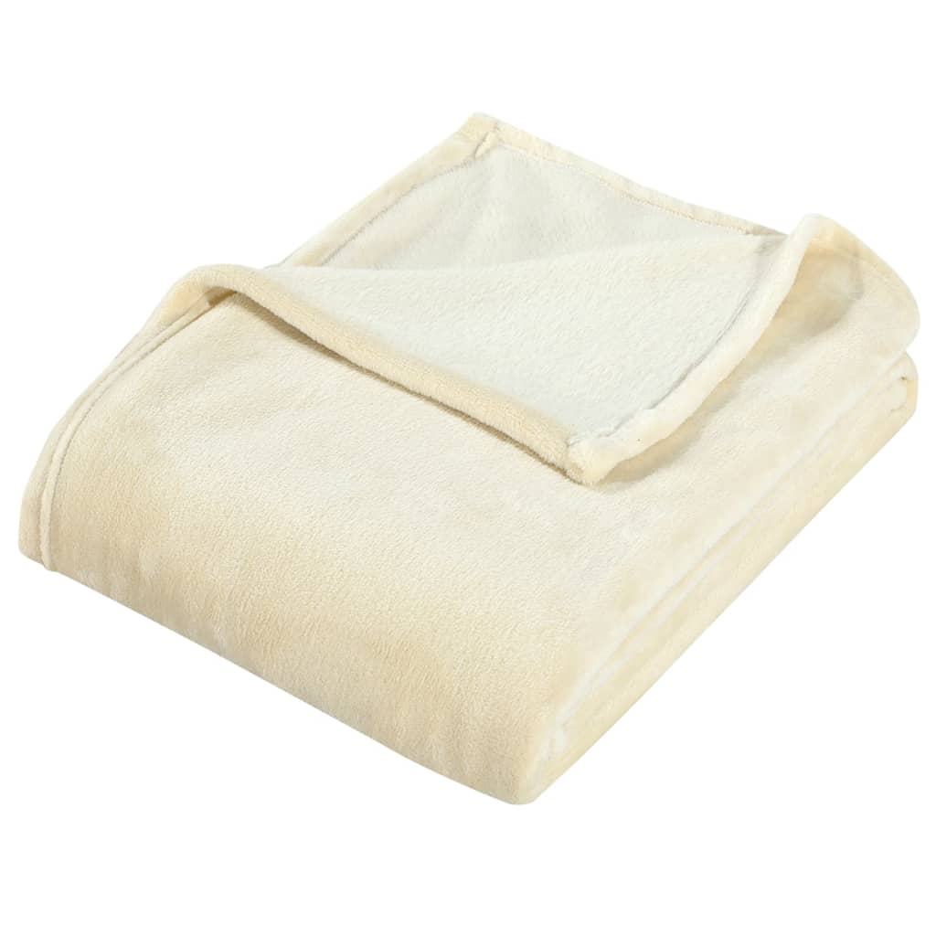 VIDAXL -Decke 130x170 cm Polyestercreme -Colored