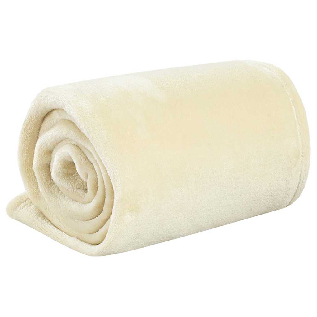 VIDAXL -Decke 150x200 cm Polyestercreme -ausgelöst