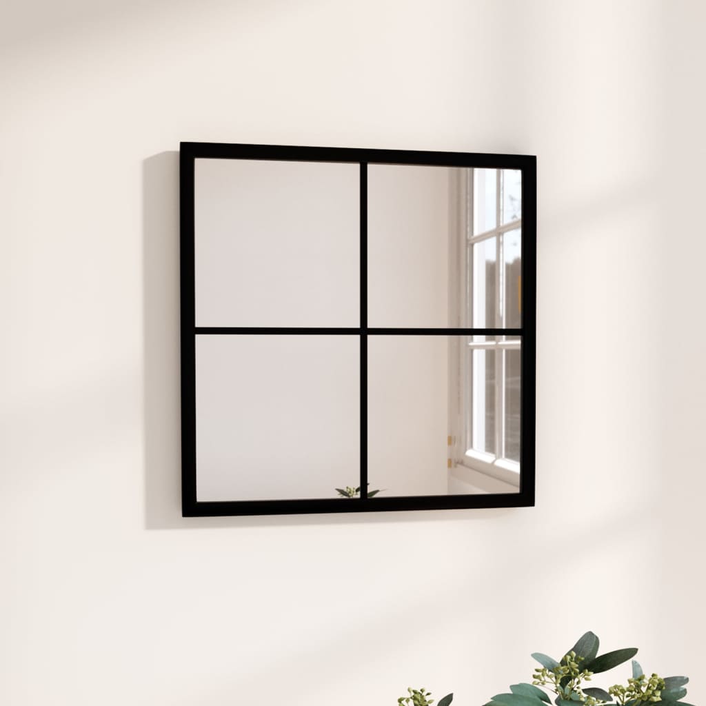 Vidaxl Wandspiegel 40x40 cm Metallschwarz