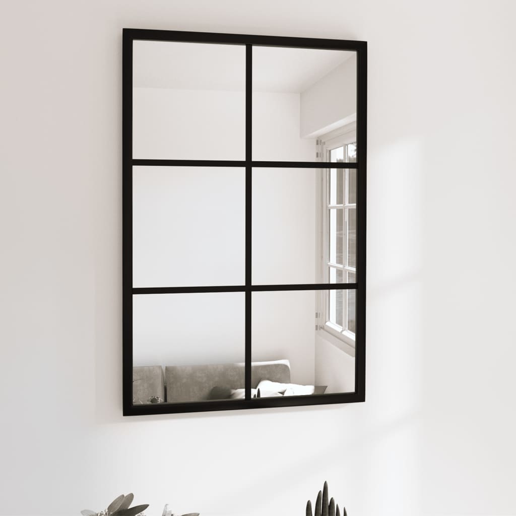 Vidaxl Wandspiegel 60x40 cm Metallschwarz