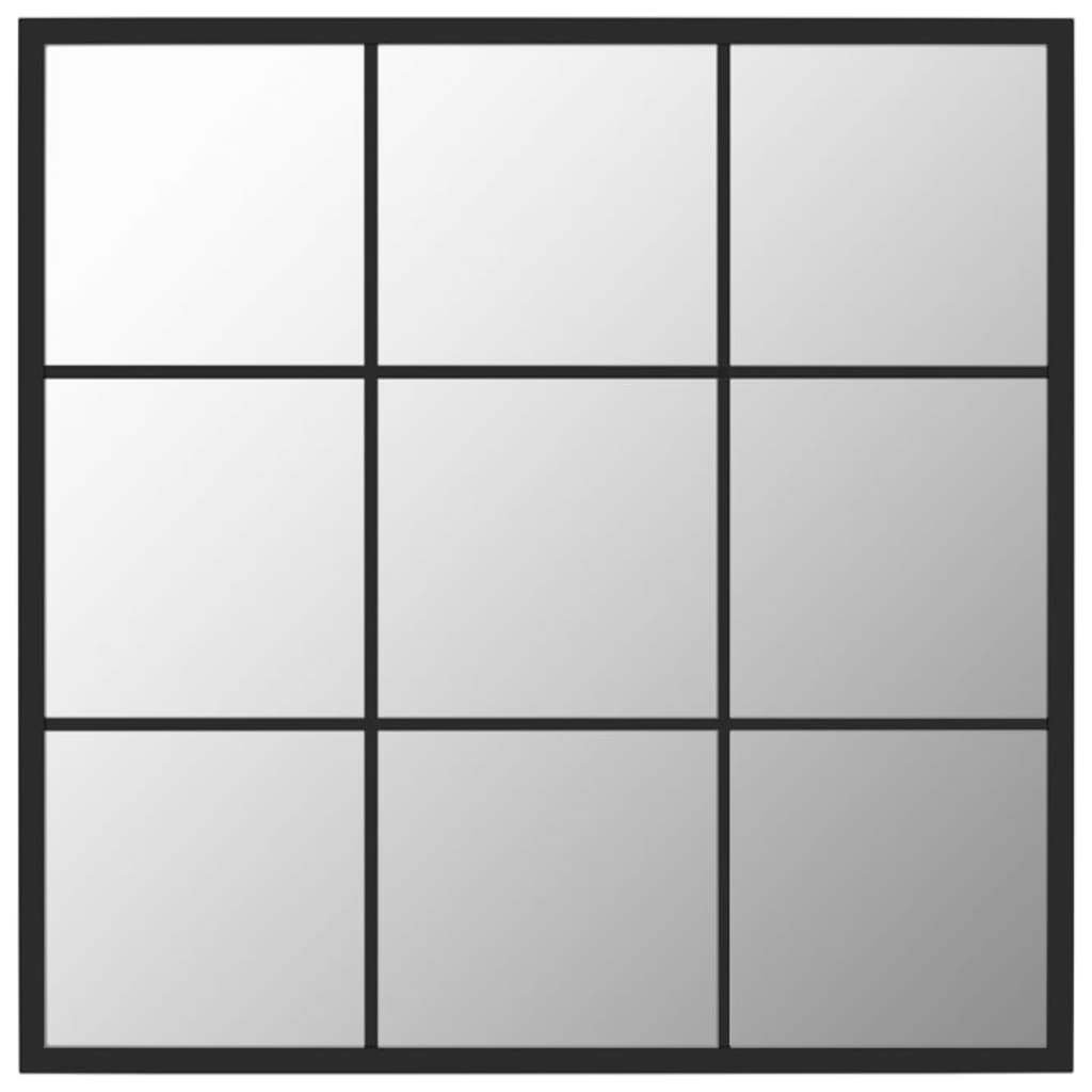 Vidaxl Wandspiegel 60x60 cm Metallschwarz