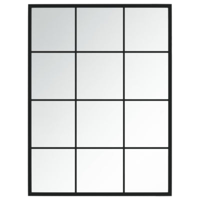 Vidaxl Wandspiegel 80x60 cm Metallschwarz