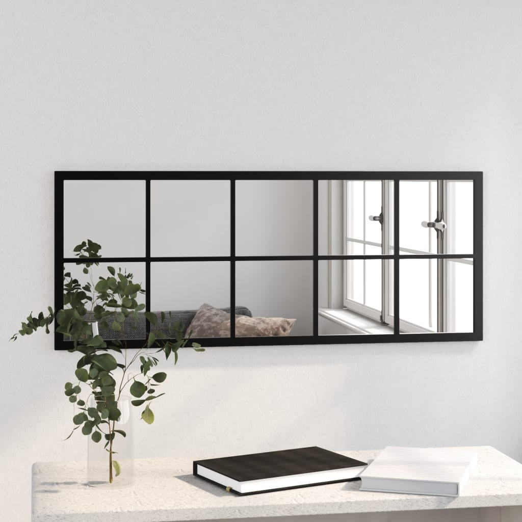 Vidaxl Wandspiegel 100x40 cm Metallschwarz