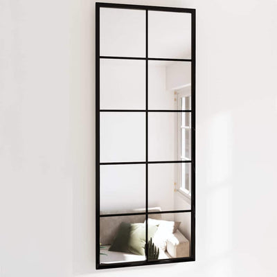 Vidaxl Wandspiegel 100x40 cm Metallschwarz