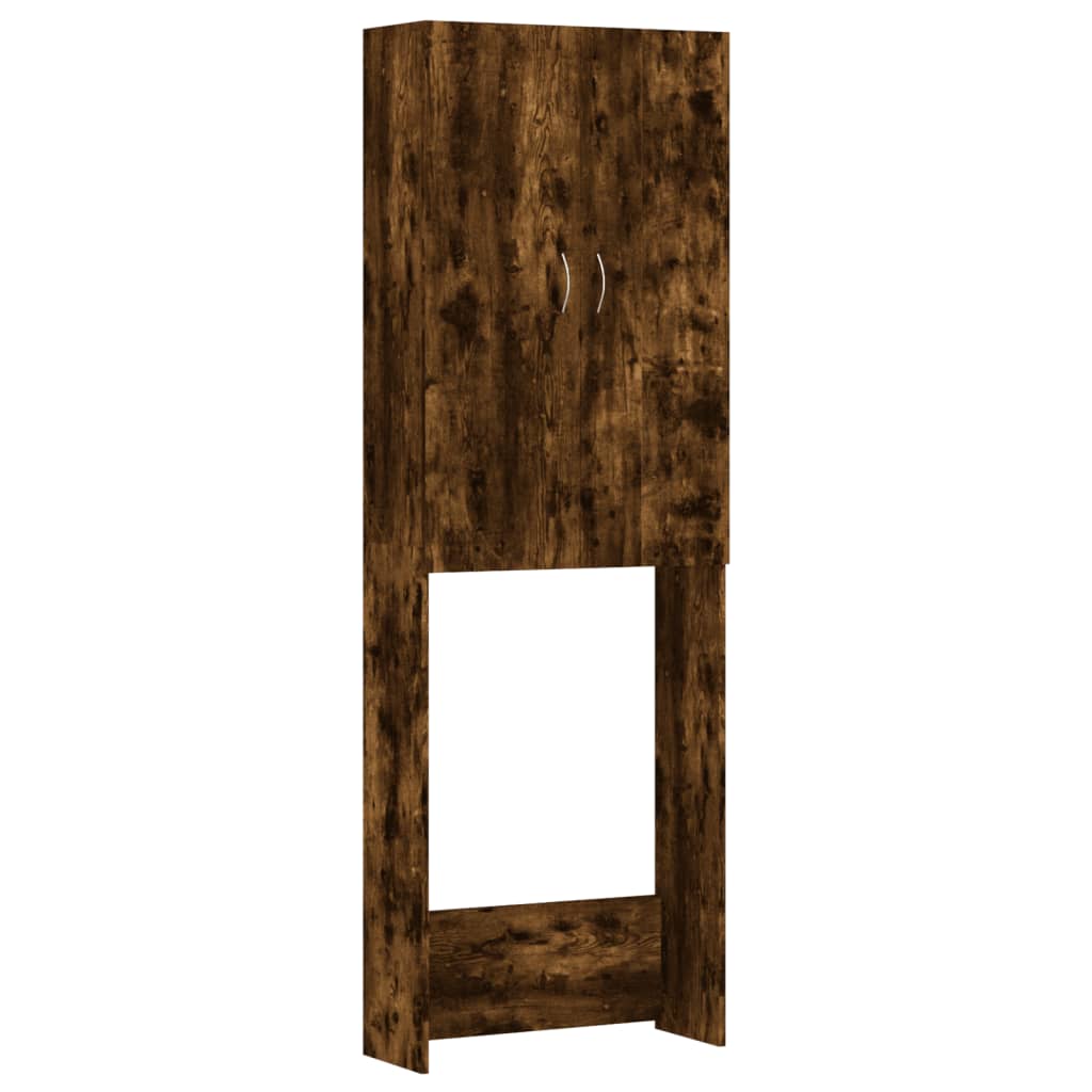 Vidaxl Waschmaschinenschrank 64x25.5x190 cm geräucherte Eiche gefärbt