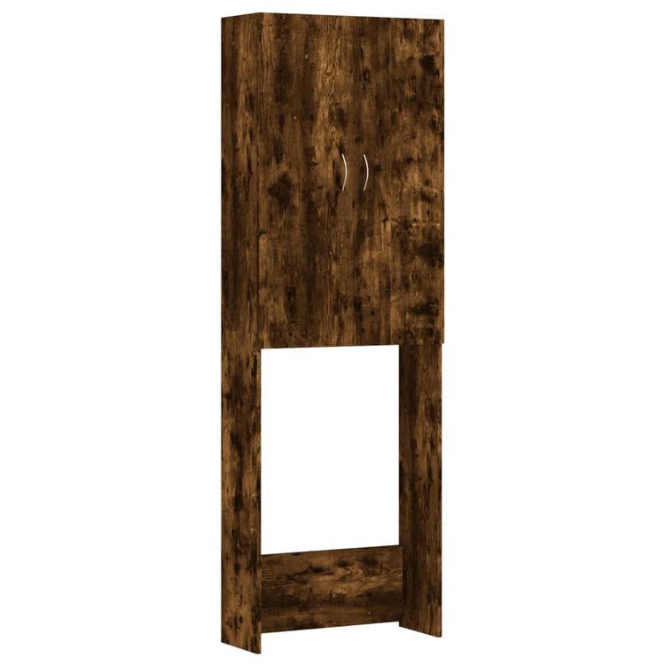 Vidaxl Waschmaschinenschrank 64x25.5x190 cm geräucherte Eiche gefärbt