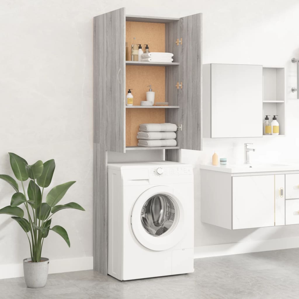 Vidaxl Waschmaschinenschrank 64x25.5x190 cm graue Sonoma -Eichefarbe