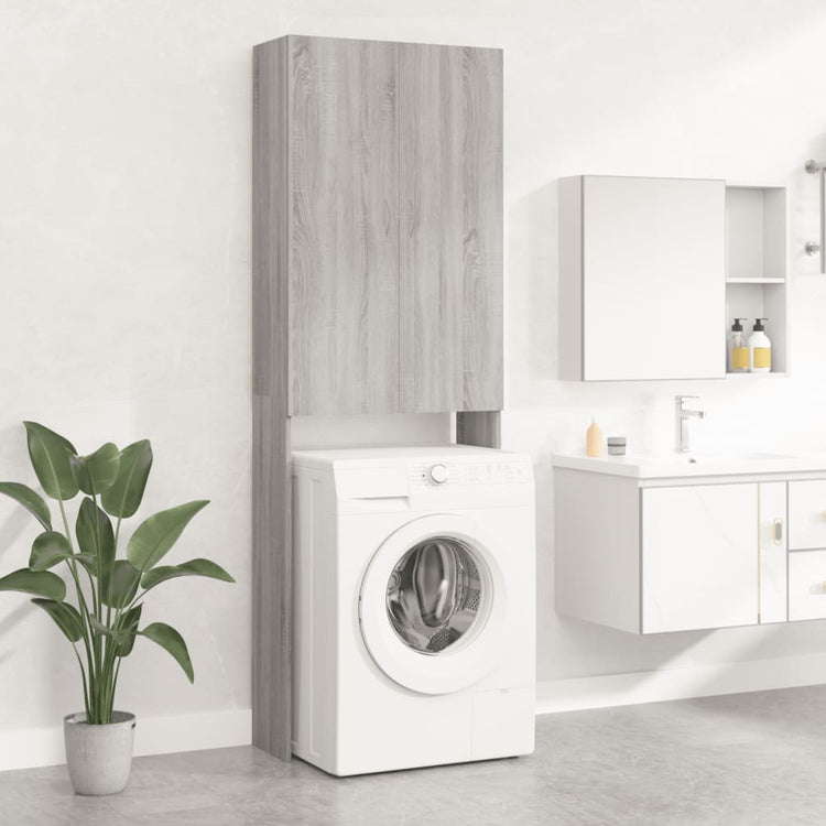 Vidaxl Waschmaschinenschrank 64x25.5x190 cm graue Sonoma -Eichefarbe