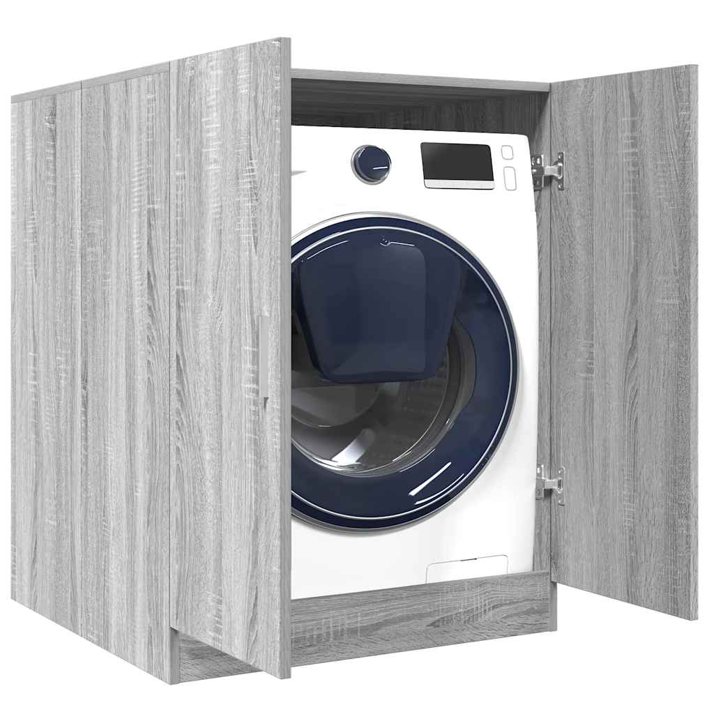 Vidaxl Waschmaschinenschrank 71x71.5x91.5 cm graue Sonoma -Eichefarbe