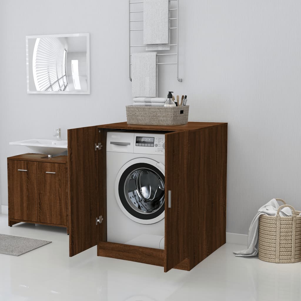 Vidaxl Waschmaschinenschrank 71x71.5x91.5 cm Braune Eiche Farbe