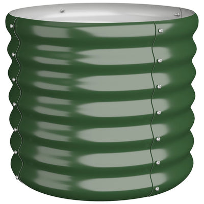 VIDAXL -Planungsbox 40x40x36 cm Pulver -bezogenes Stahlgrün