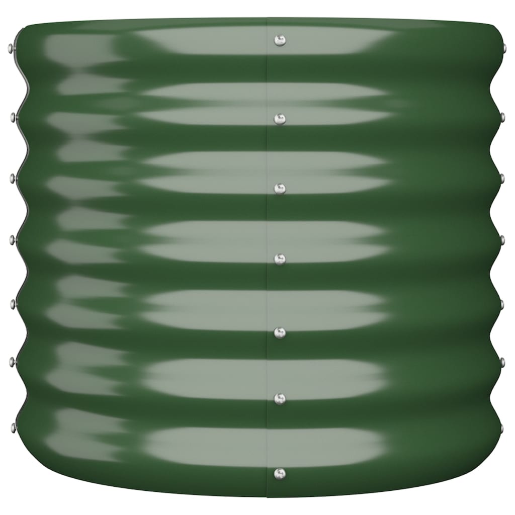 VIDAXL -Planungsbox 40x40x36 cm Pulver -bezogenes Stahlgrün
