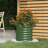 VIDAXL -Planungsbox 40x40x36 cm Pulver -bezogenes Stahlgrün - afbeelding 1