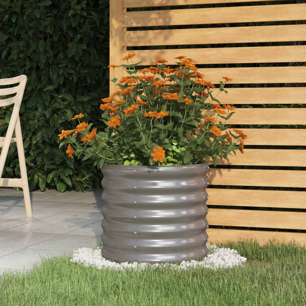VIDAXL -Planungsbox 40x40x36 cm Pulver -Stahl grau