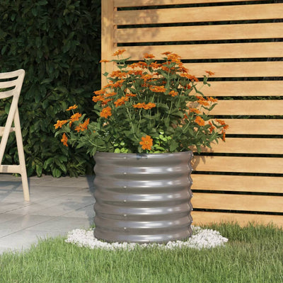 VIDAXL -Planungsbox 40x40x36 cm Pulver -Stahl grau