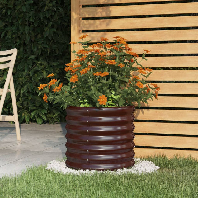 VIDAXL -Planungsbox 40x40x36 cm Pulver -Stahlbraun
