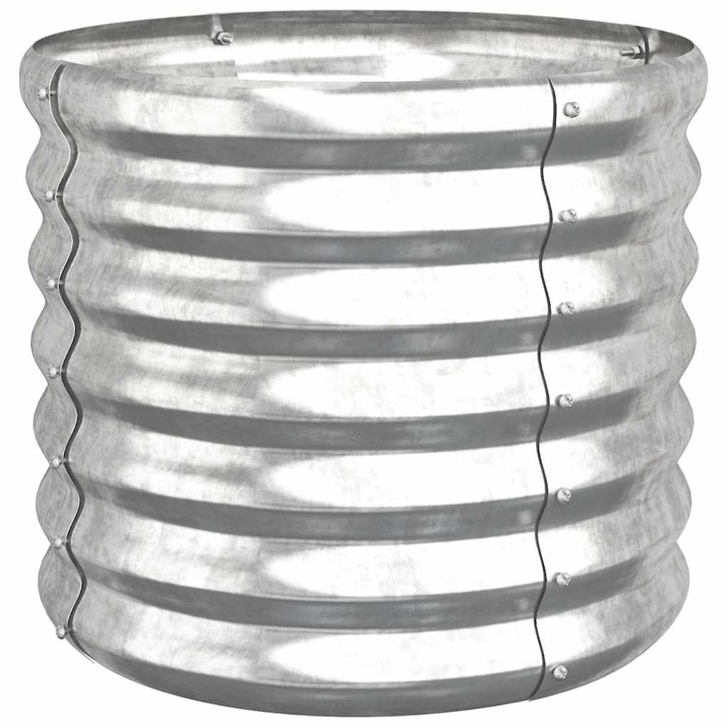 VIDAXL -Planungsbox 40x40x36 cm Pulver -Stahl Silber gefärbt