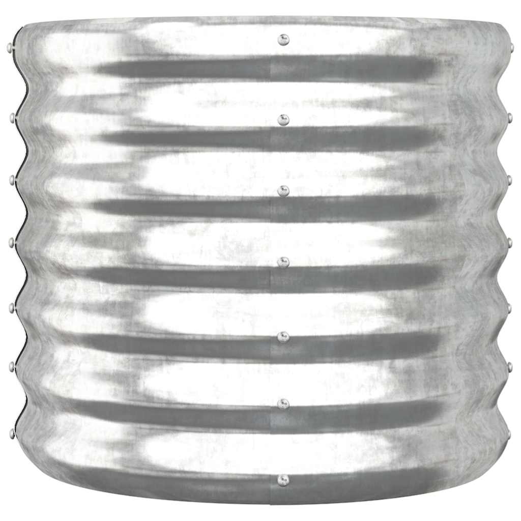 VIDAXL -Planungsbox 40x40x36 cm Pulver -Stahl Silber gefärbt