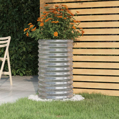 VIDAXL -Planungsbox 40x40x68 cm Pulver -Stahl Silber gefärbt