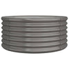 VIDAXL -Planungsbox 80x80x36 cm Pulver -Stahl grau