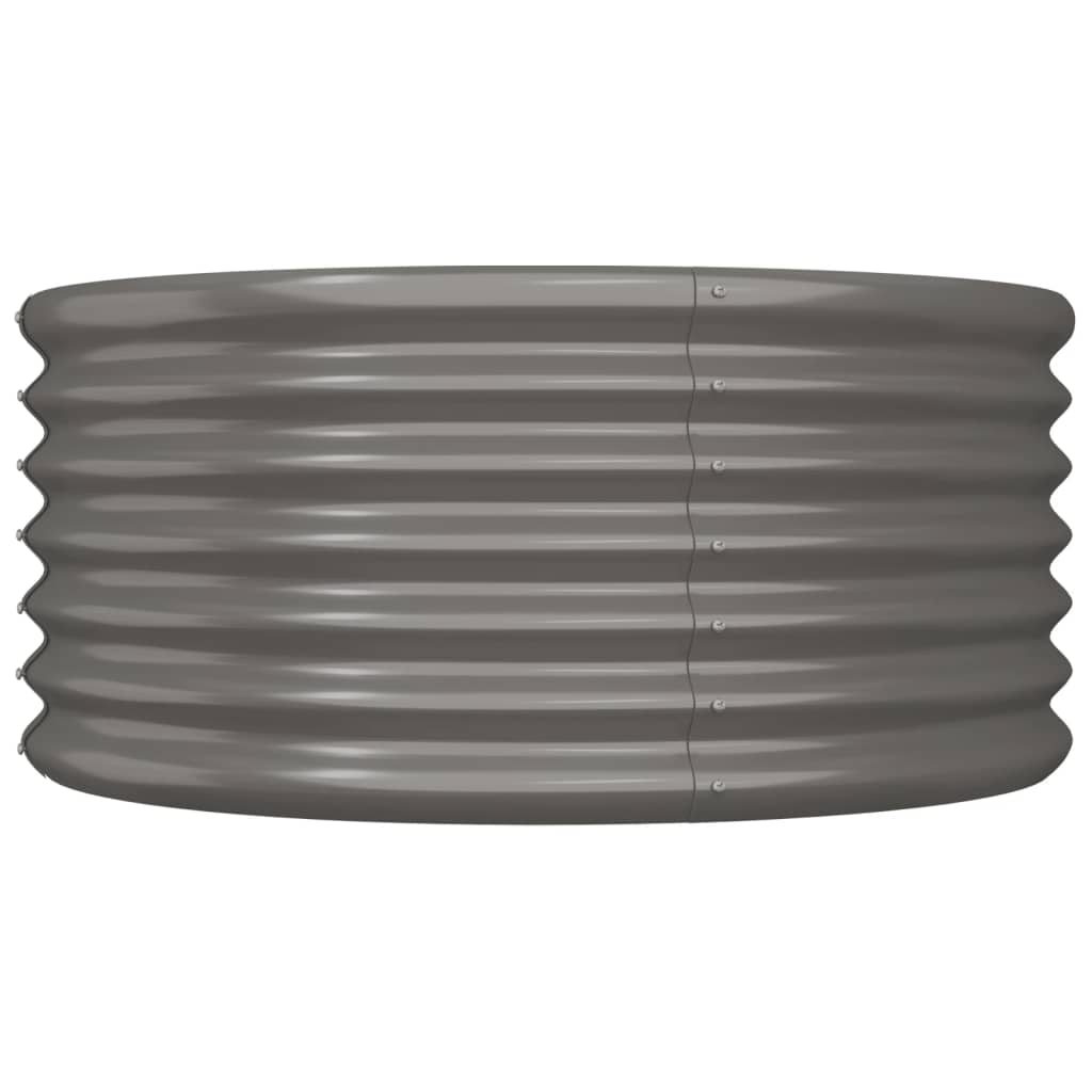 VIDAXL -Planungsbox 80x80x36 cm Pulver -Stahl grau