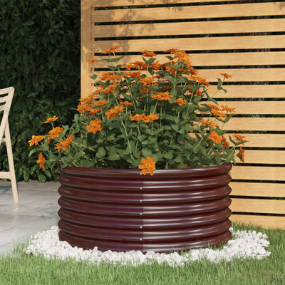 VIDAXL -Planungsbox 80x80x36 cm Pulver -Stahlbraun